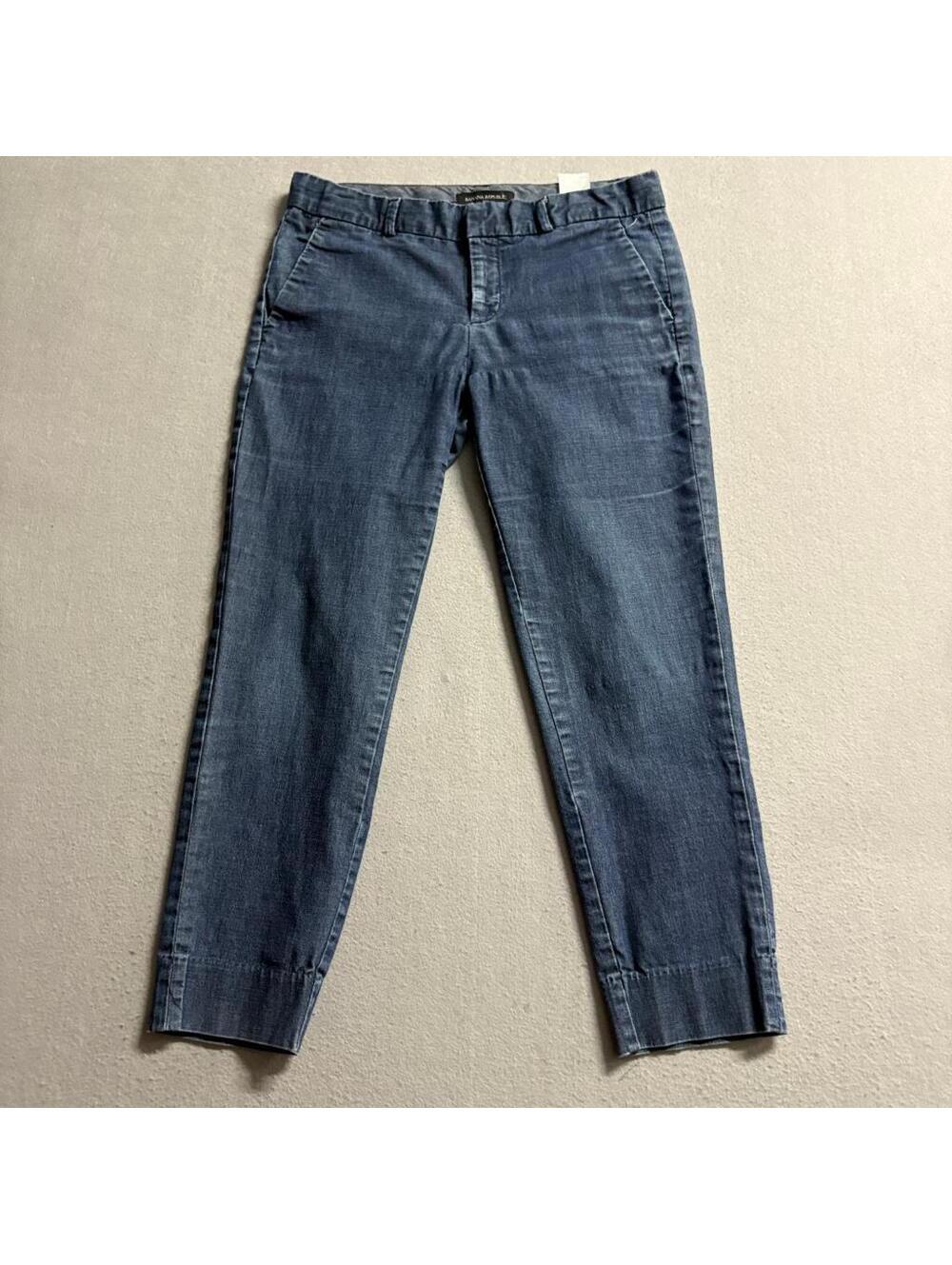 Banana Republic Hampton Jeans Womens 0P Blue Denim Stretch Cropped Petite